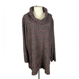 NWT Ali Miles sweater size 2X textured cowl neck Artsy slouchy Plus Size